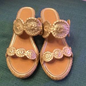 Jack Rogers mid-wedge shoes